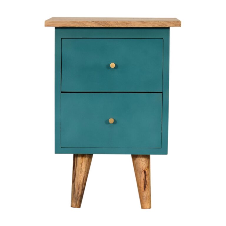 Teal Hand Painted Bedside for resale