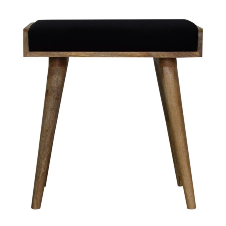 Black Velvet Tray Style Footstool for resale