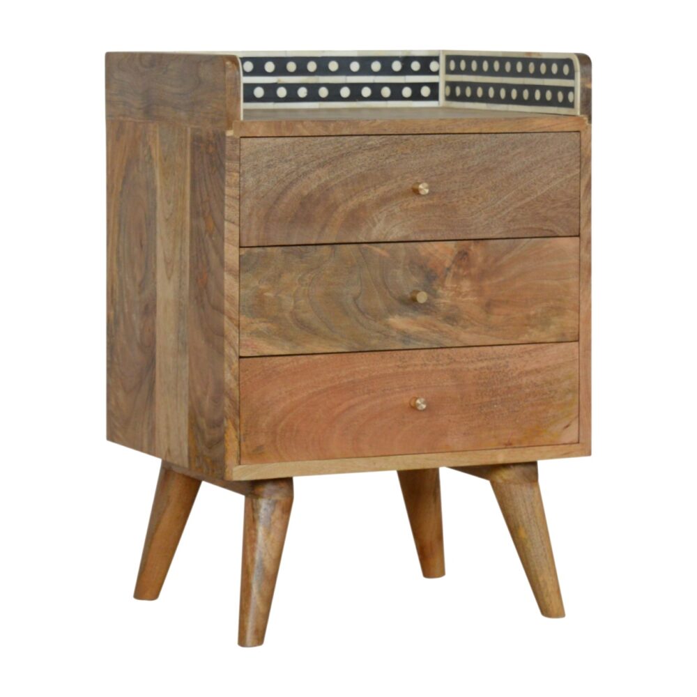 Bone Inlay Gallery Back Nightstand - Image 2