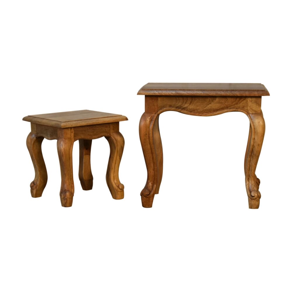 wholesale Oak-ish French Style Stool Set for resale
