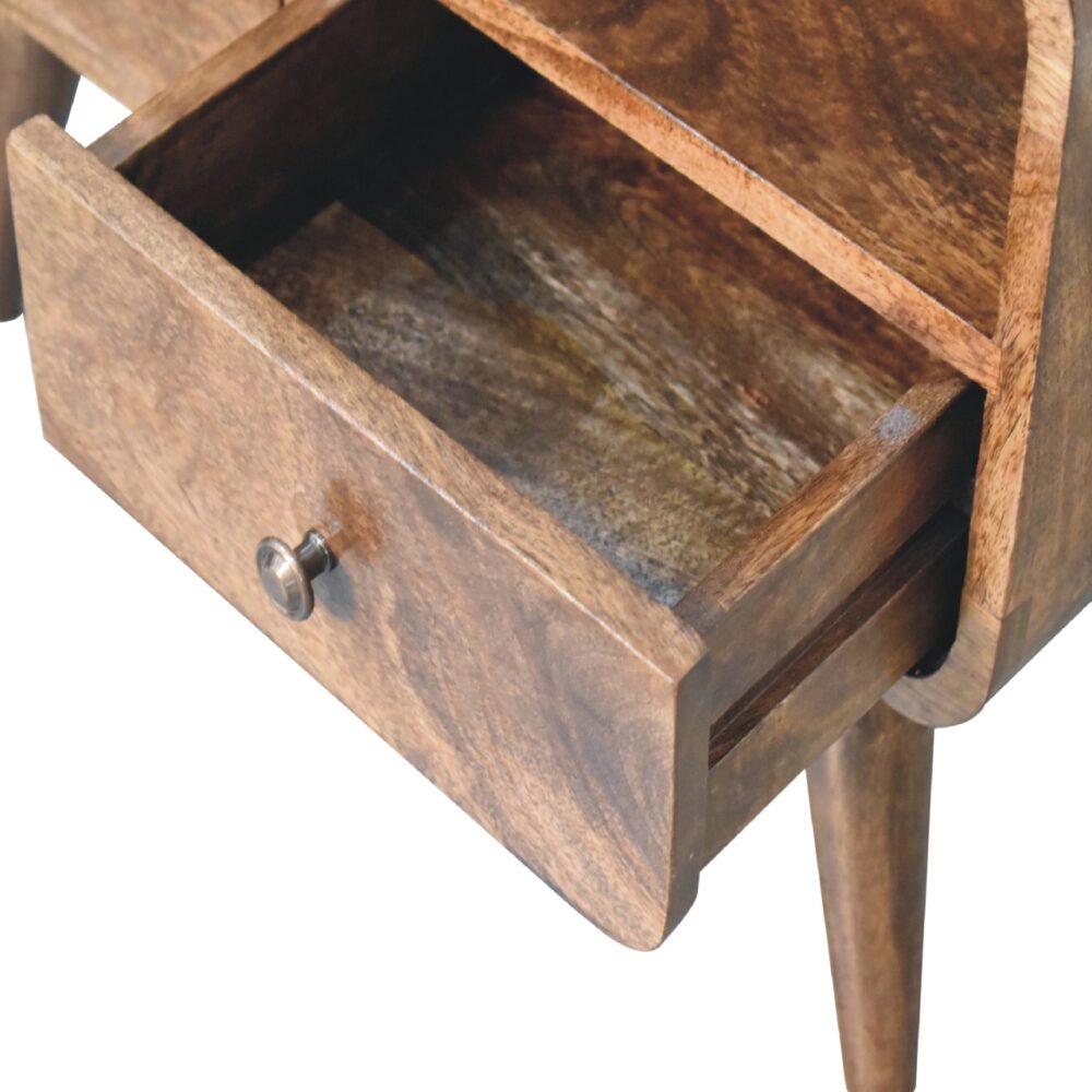 Mini Grey Washed Curved Media Unit - Image 7