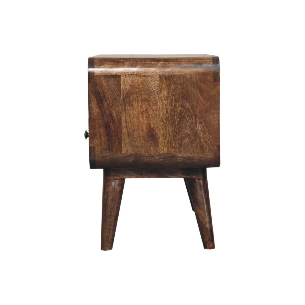 Mini Grey Washed Curved Media Unit - Image 9