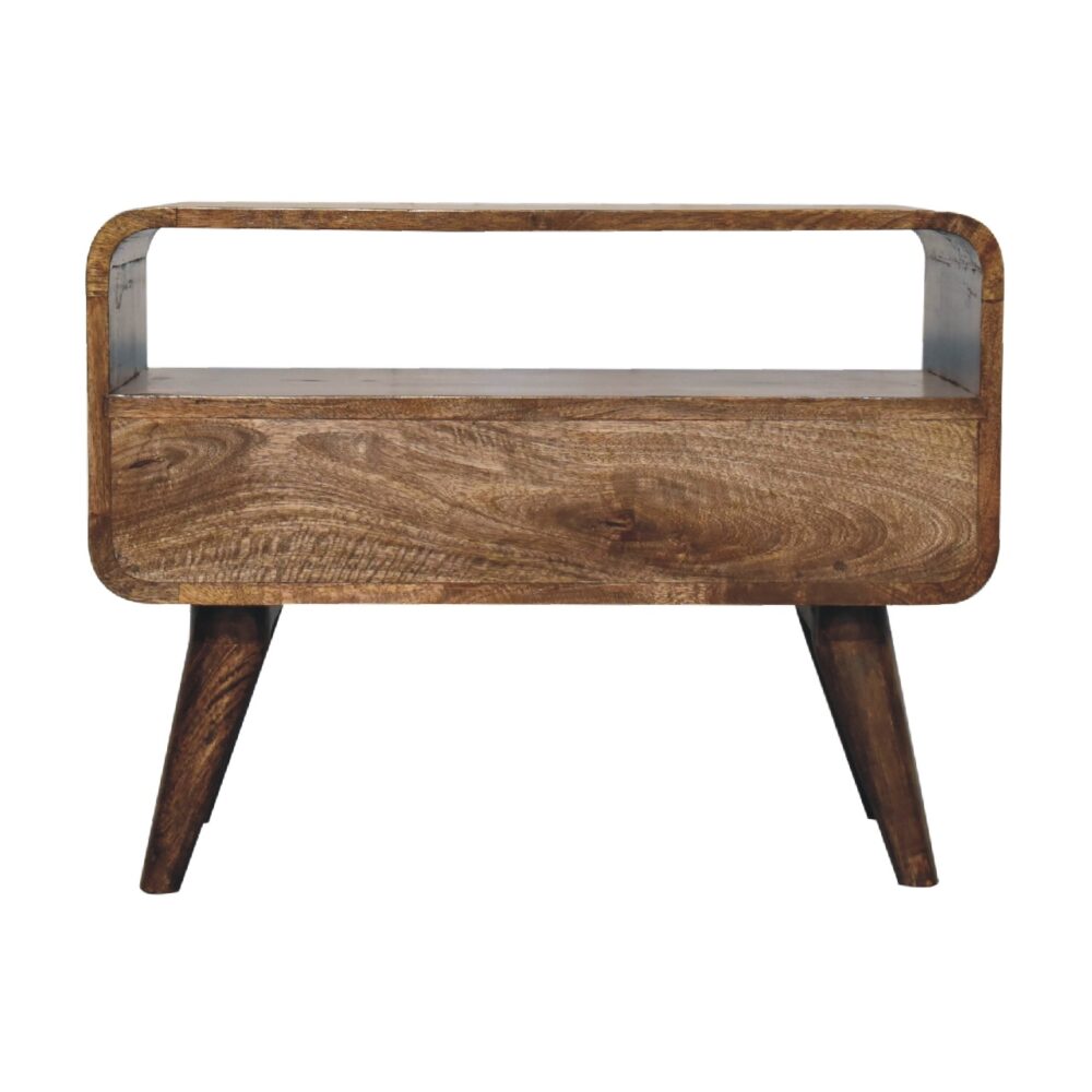 Mini Grey Washed Curved Media Unit - Image 10