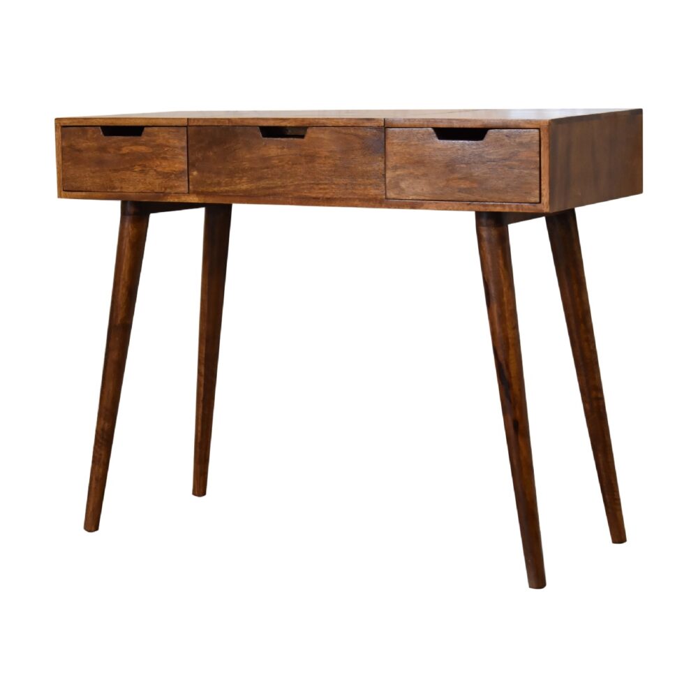 Chestnut Dressing Table with Foldable Mirror dropshipping