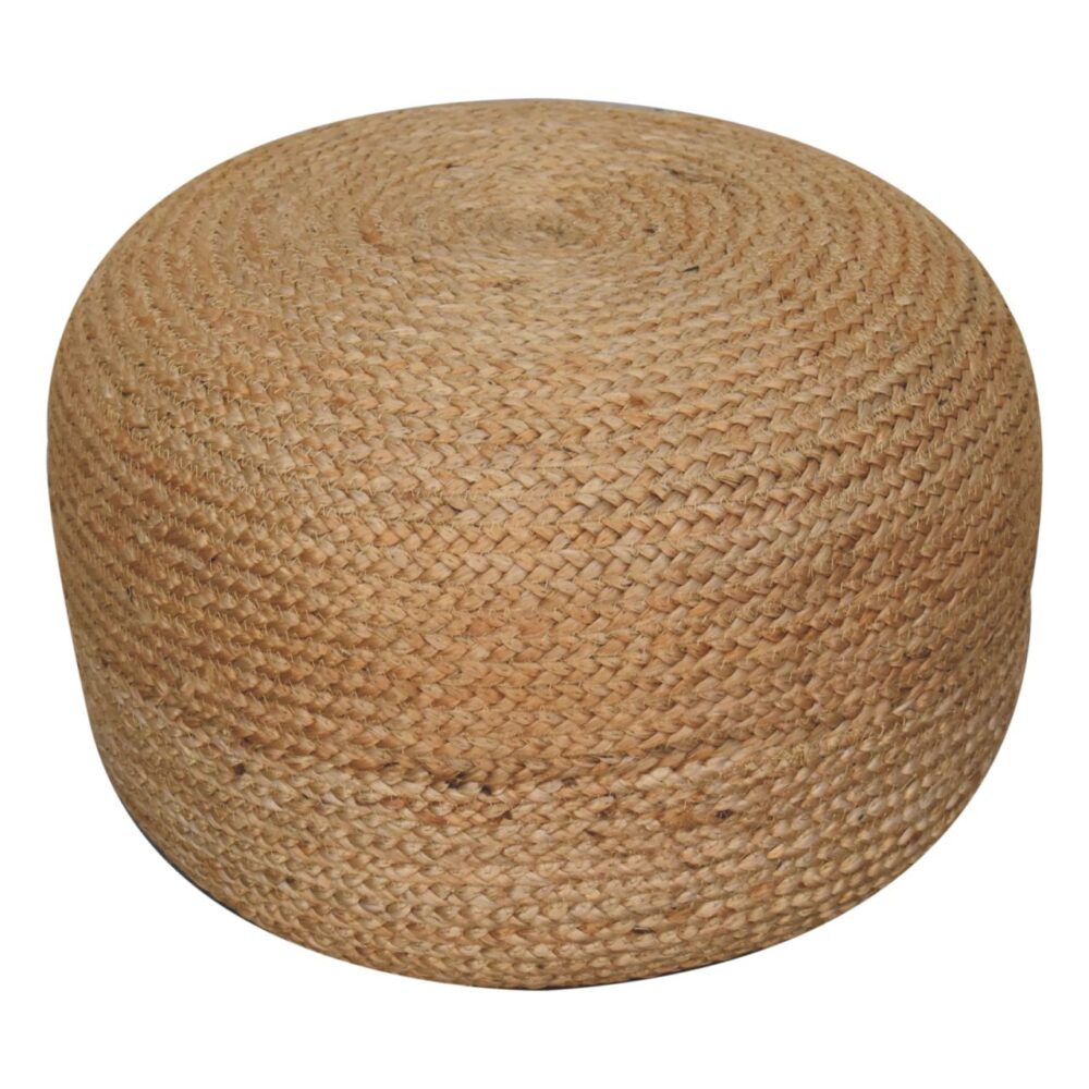 Natural Jute Pouffe - Image 3