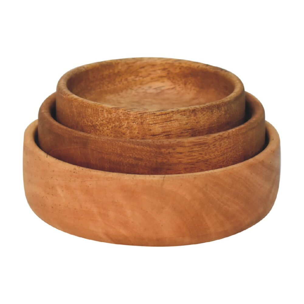 Solid Wood Fruit Bowl Set of 3 - Image 2