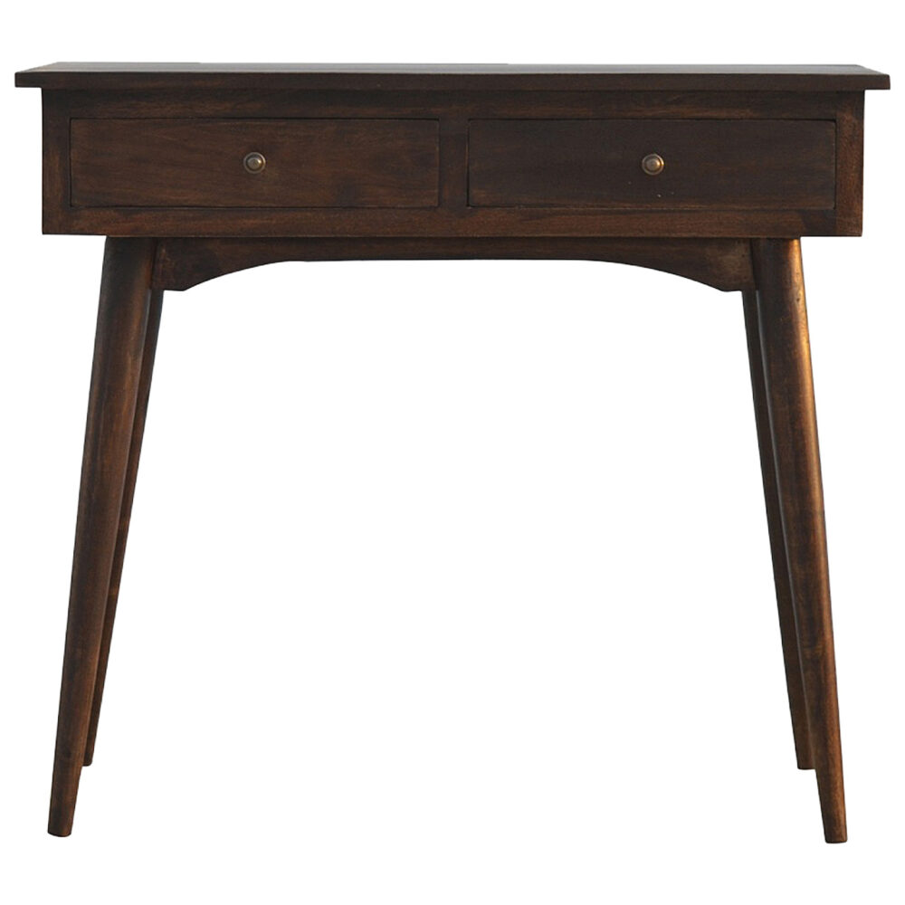 2 Drawer Walnut Hallway Console Table for resale