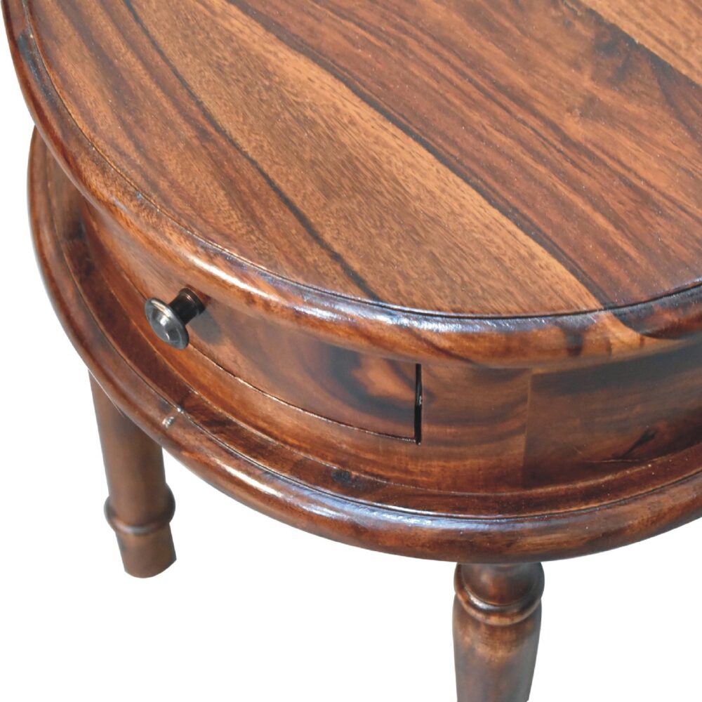 Honey finish Turned Leg Nightstand - Image 5