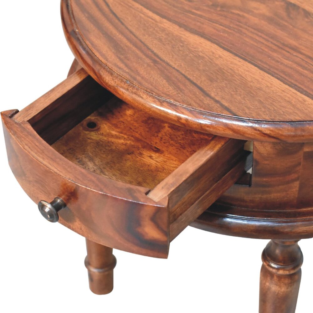 Honey finish Turned Leg Nightstand - Image 6