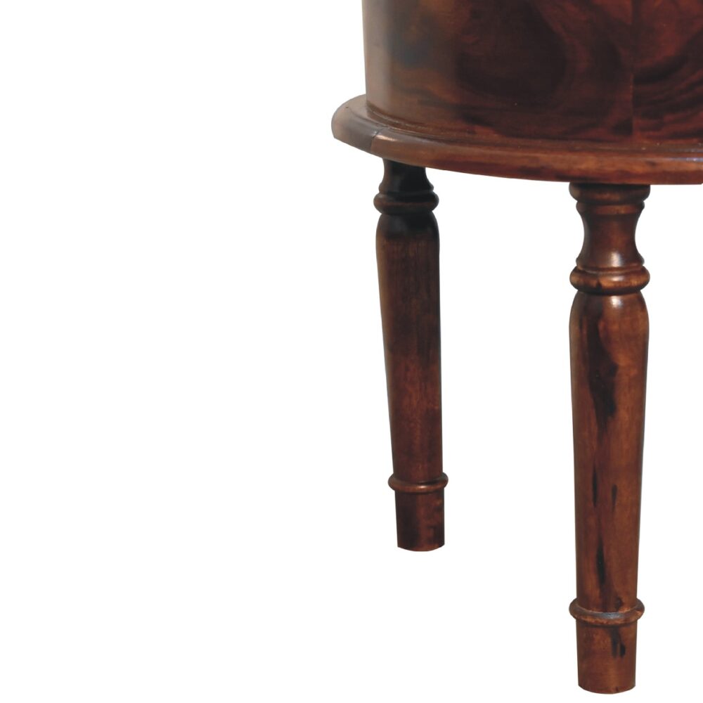 Honey finish Turned Leg Nightstand - Image 7