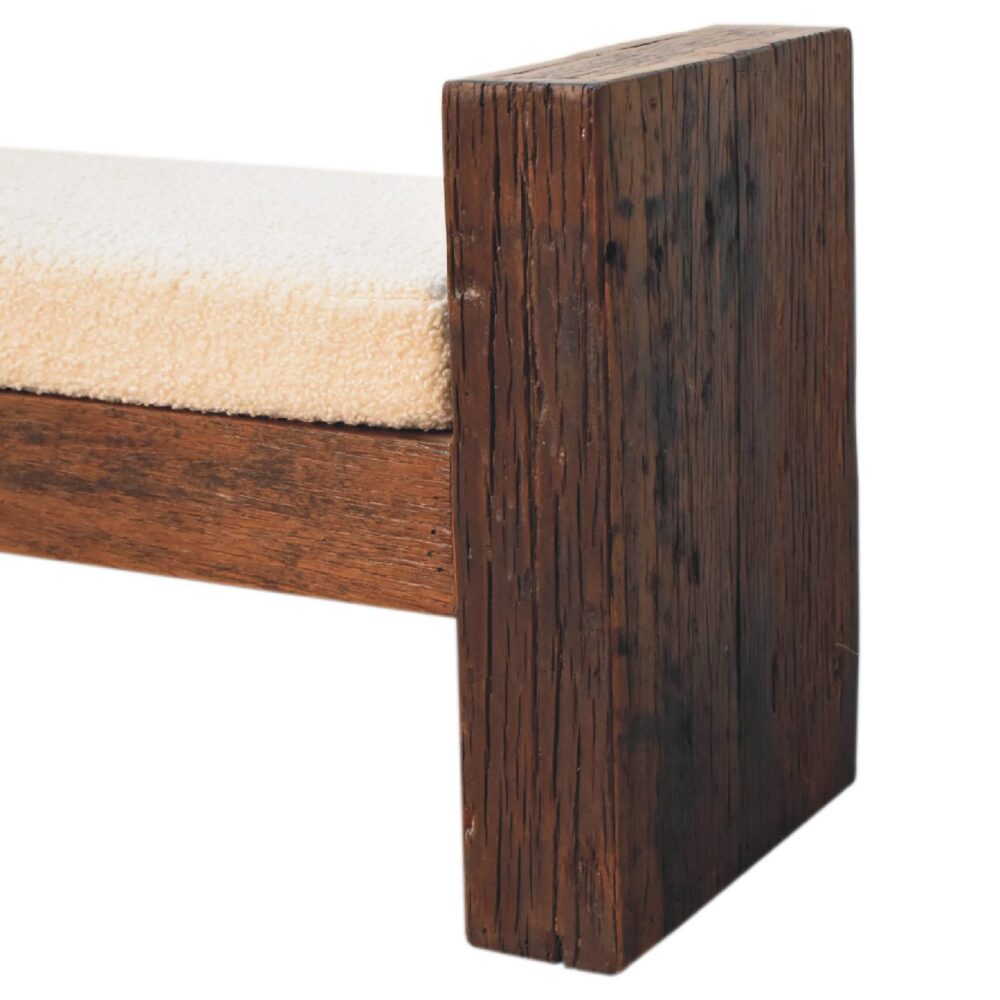 Reclaimed Boucle Bench - Image 4