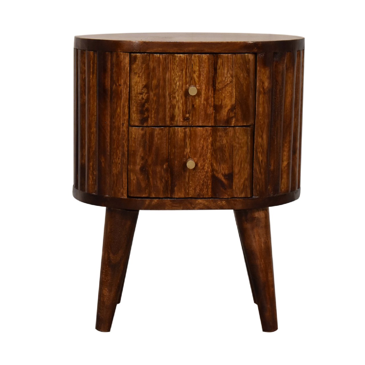 Stripe Chestnut nightstand