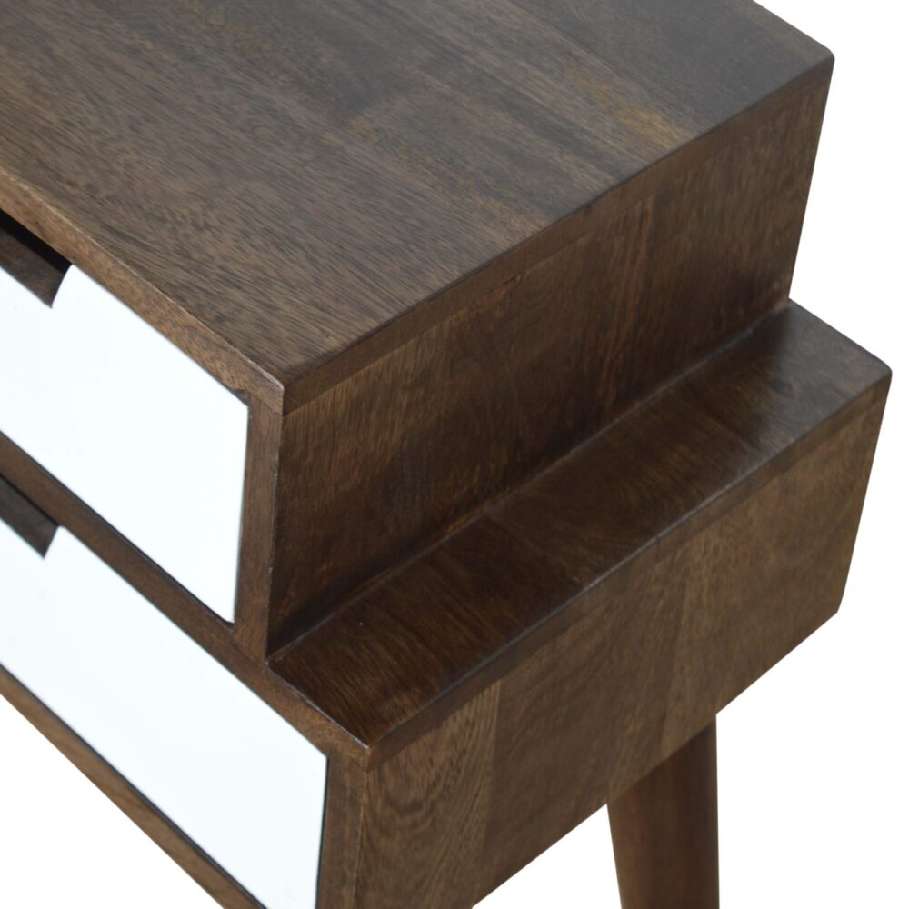 Walnut and White Painted Nightstand - Image 7