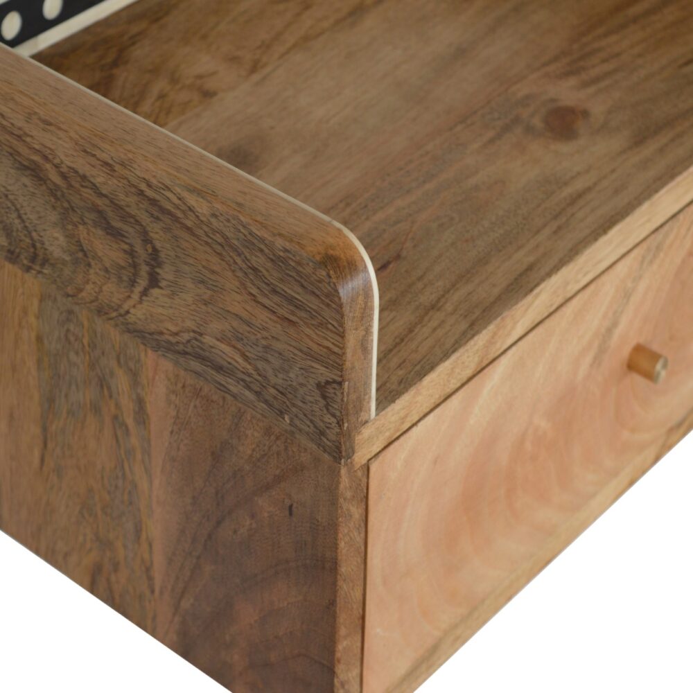 Bone Inlay Gallery Floating Nightstand - Image 6