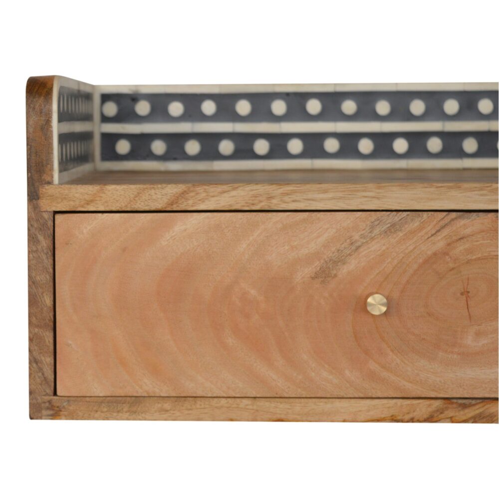 Bone Inlay Gallery Floating Nightstand - Image 7