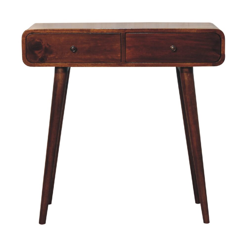 Chestnut Curved Hallway Table - Image 2