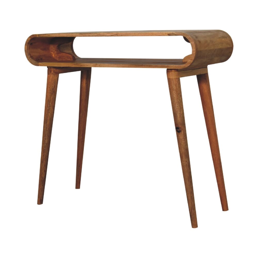 Amaya Oak-ish Nordic Style Console Table - Image 3