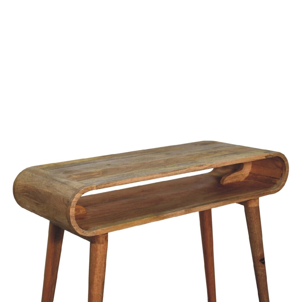 Amaya Oak-ish Nordic Style Console Table - Image 6
