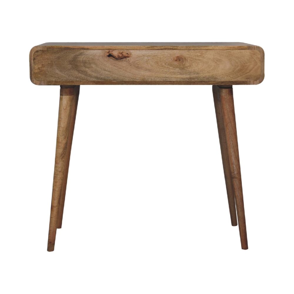 Curved Oak-ish Writing Desk - Image 9