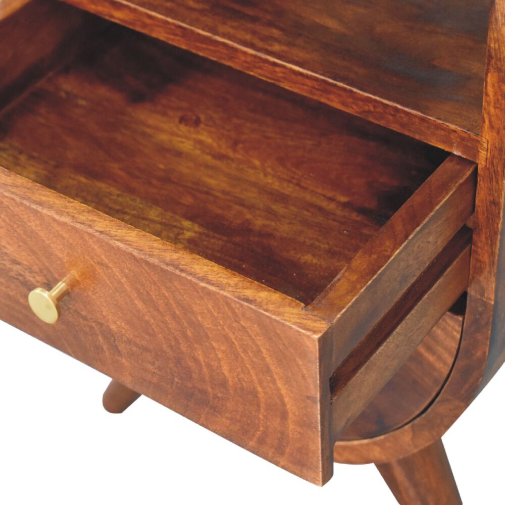 Split Chestnut nightstand - Image 6