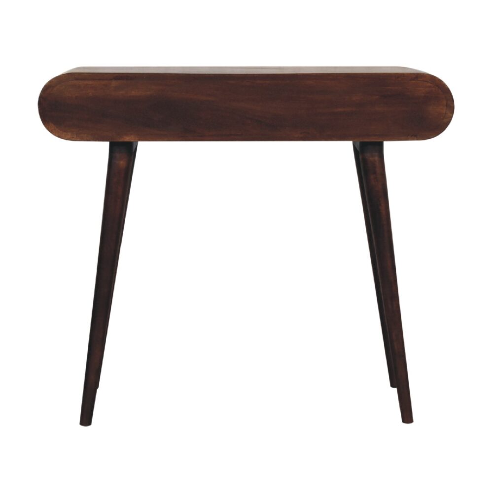 Light Walnut Curved Edge Console Table - Image 11
