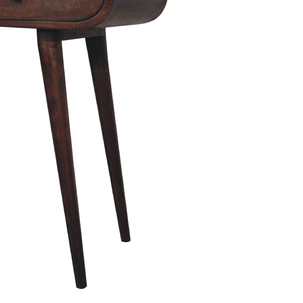 Light Walnut Curved Edge Console Table - Image 9