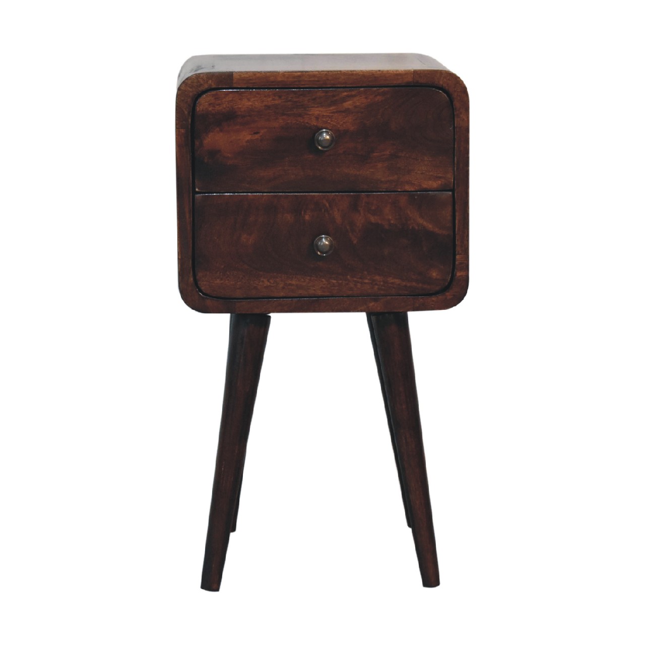 Mini Light Walnut Curved nightstand - Image 2