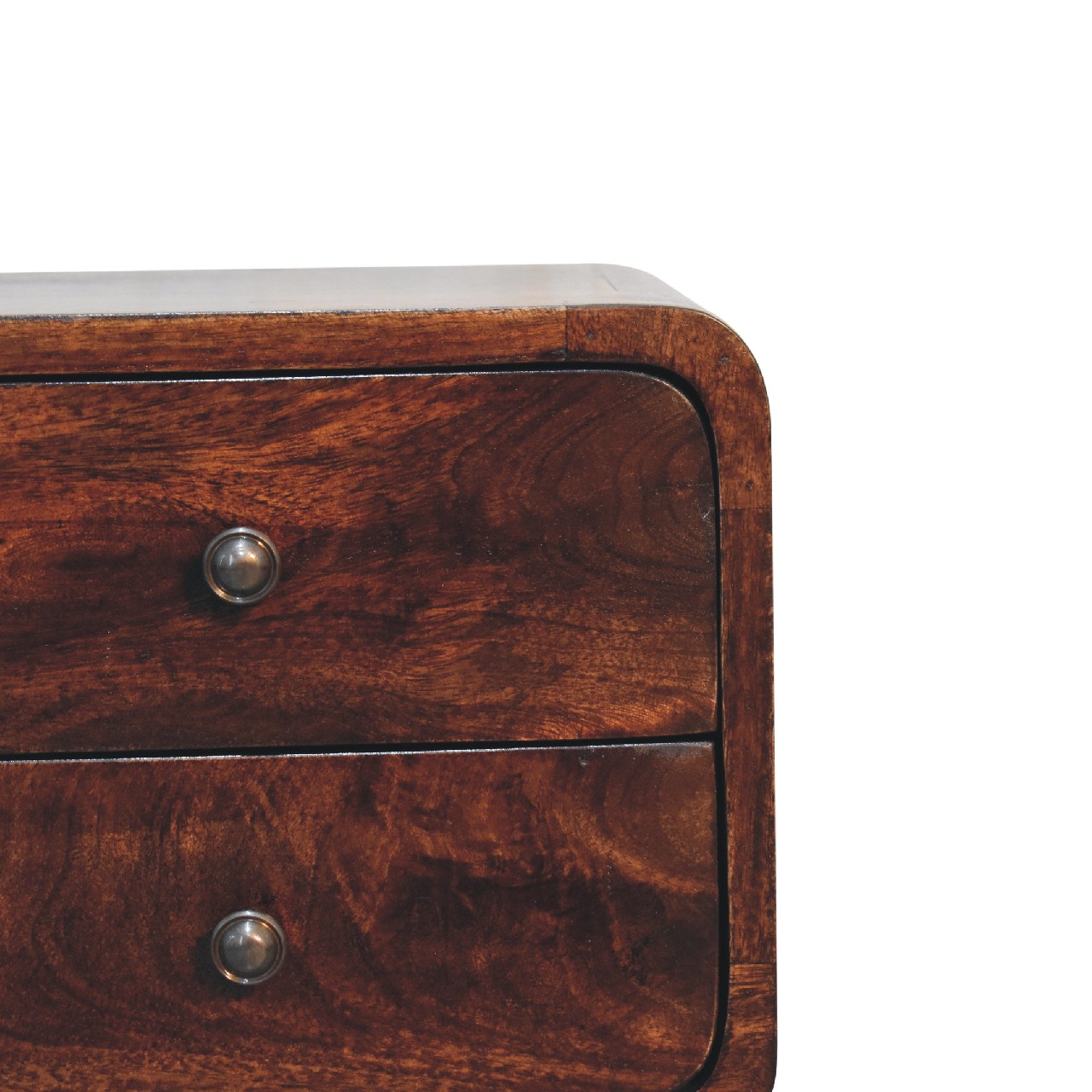 Mini Light Walnut Curved nightstand - Image 5