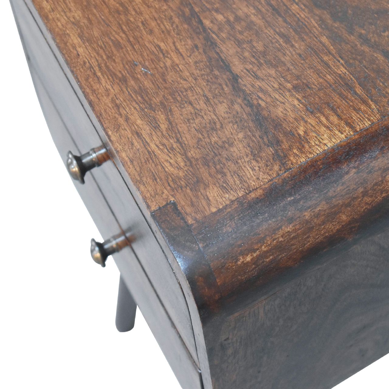Mini Light Walnut Curved nightstand - Image 6