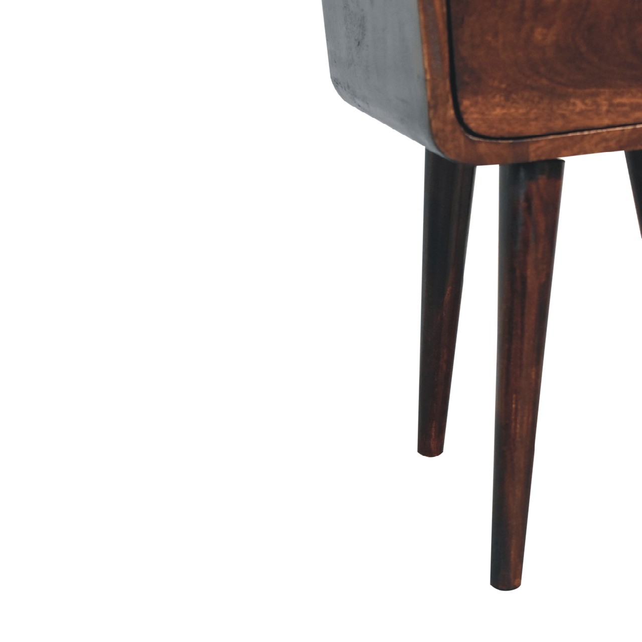 Mini Light Walnut Curved nightstand - Image 8
