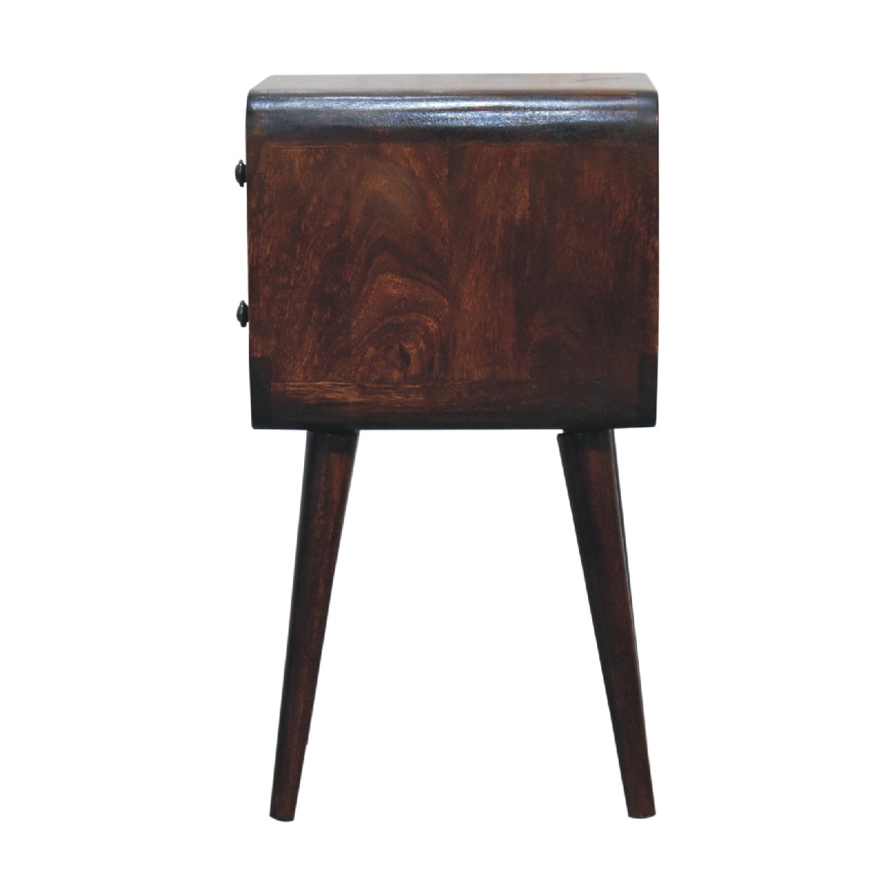 Mini Light Walnut Curved nightstand - Image 9
