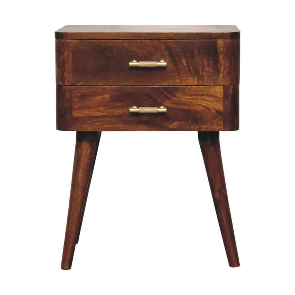 Chestnut T-Bar Nordic Nightstand - Image 2
