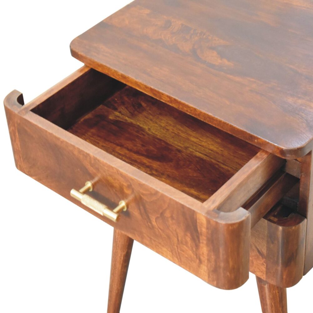 Chestnut T-Bar Nordic Nightstand - Image 7