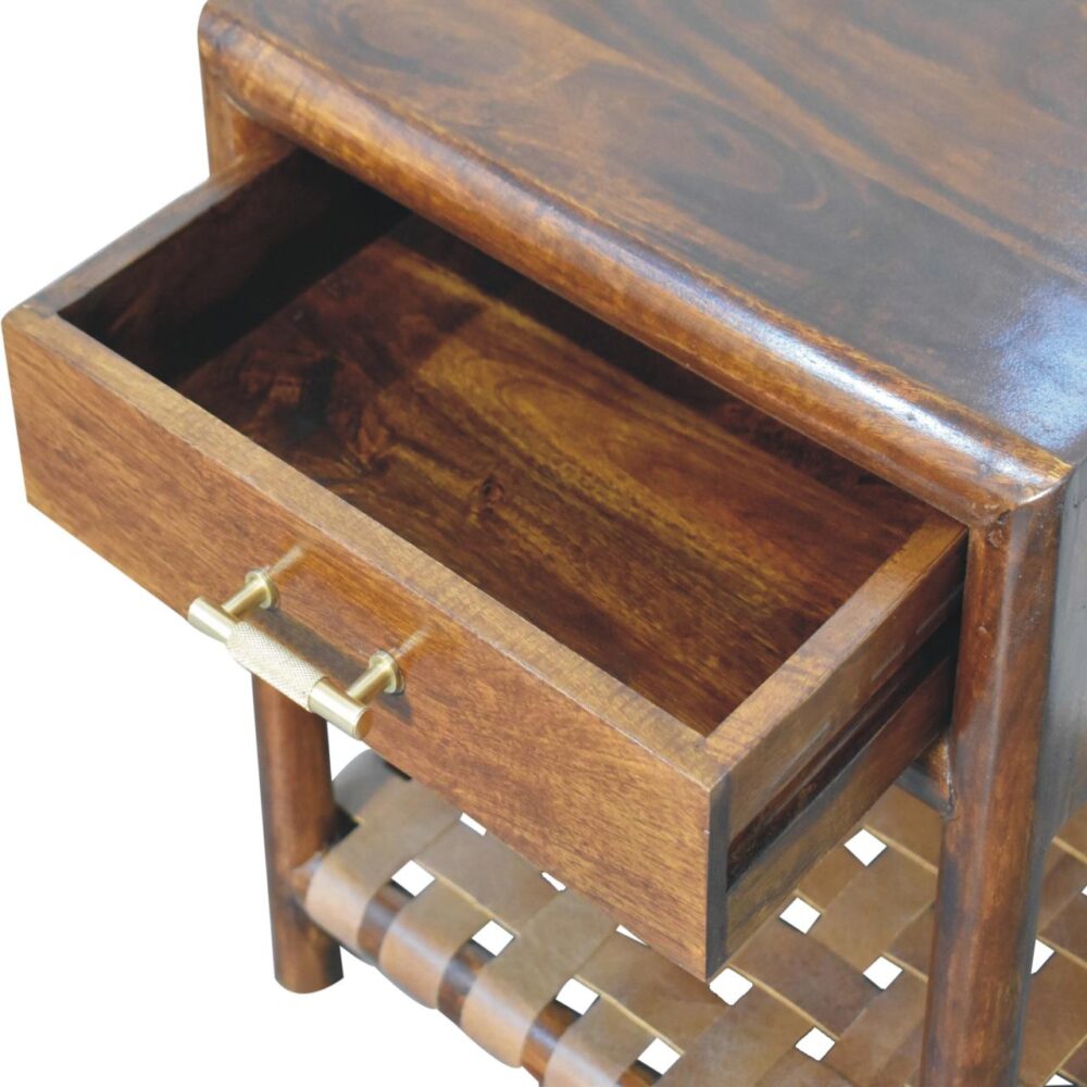 Chestnut T-Bar Bedside - Image 7