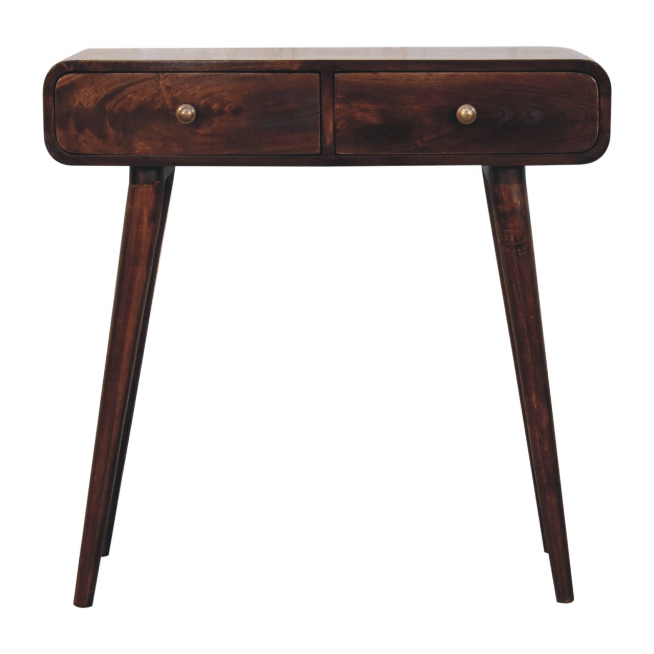 California Walnut Curved Hallway Table - Image 2