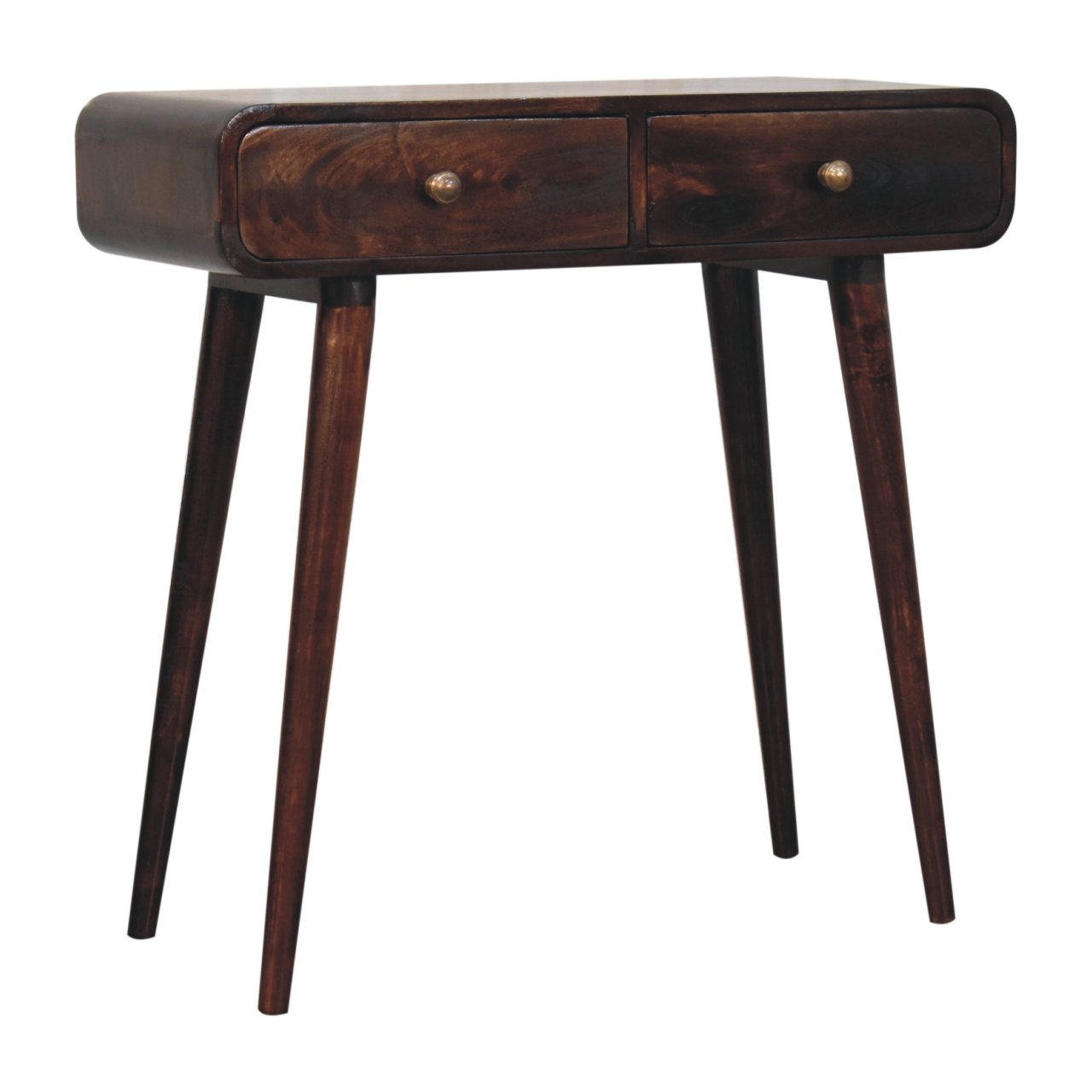 California Walnut Curved Hallway Table - Image 3