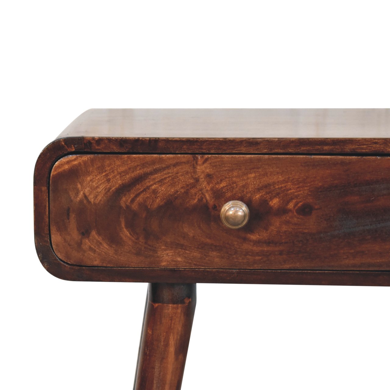 California Walnut Curved Hallway Table - Image 5