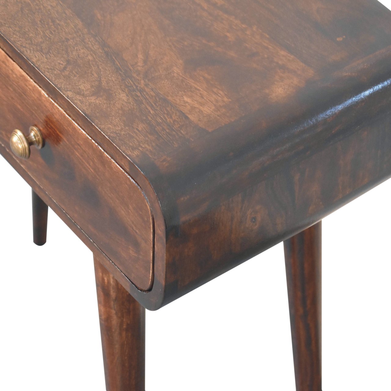California Walnut Curved Hallway Table - Image 6