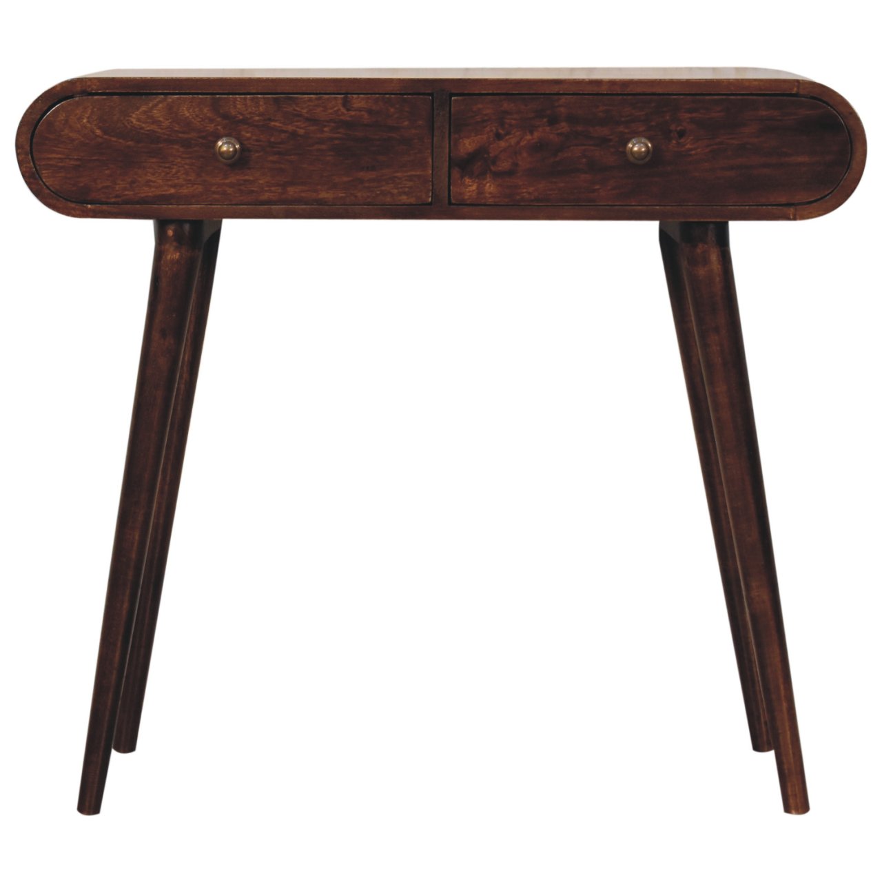 California Walnut Curved Edge Console Table - Image 2