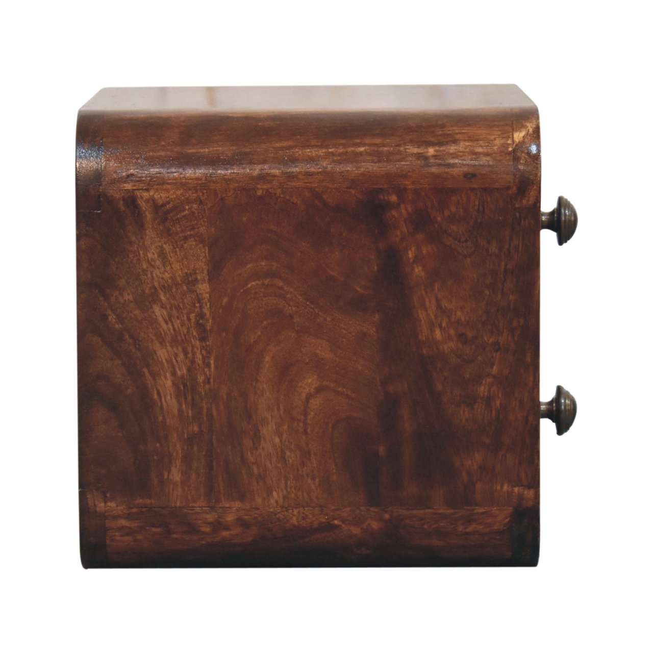 Mini Curved California Walnut Wall Mounted Bedside - Image 7