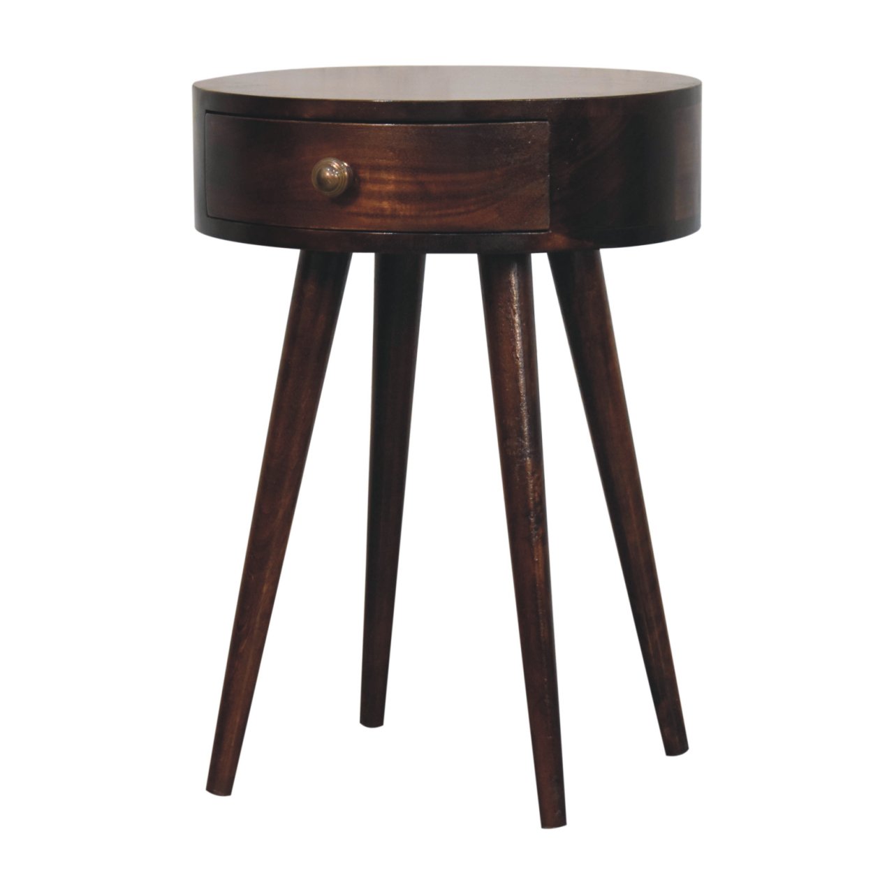 Nordic California Walnut Circular Shaped Bedside - Image 3