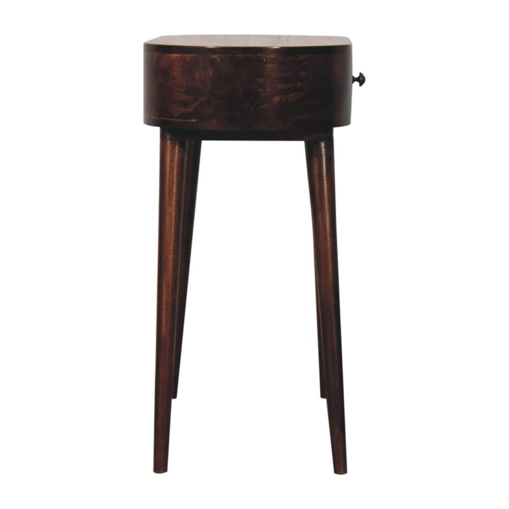 California Walnut Rounded Small Console Table - Image 8