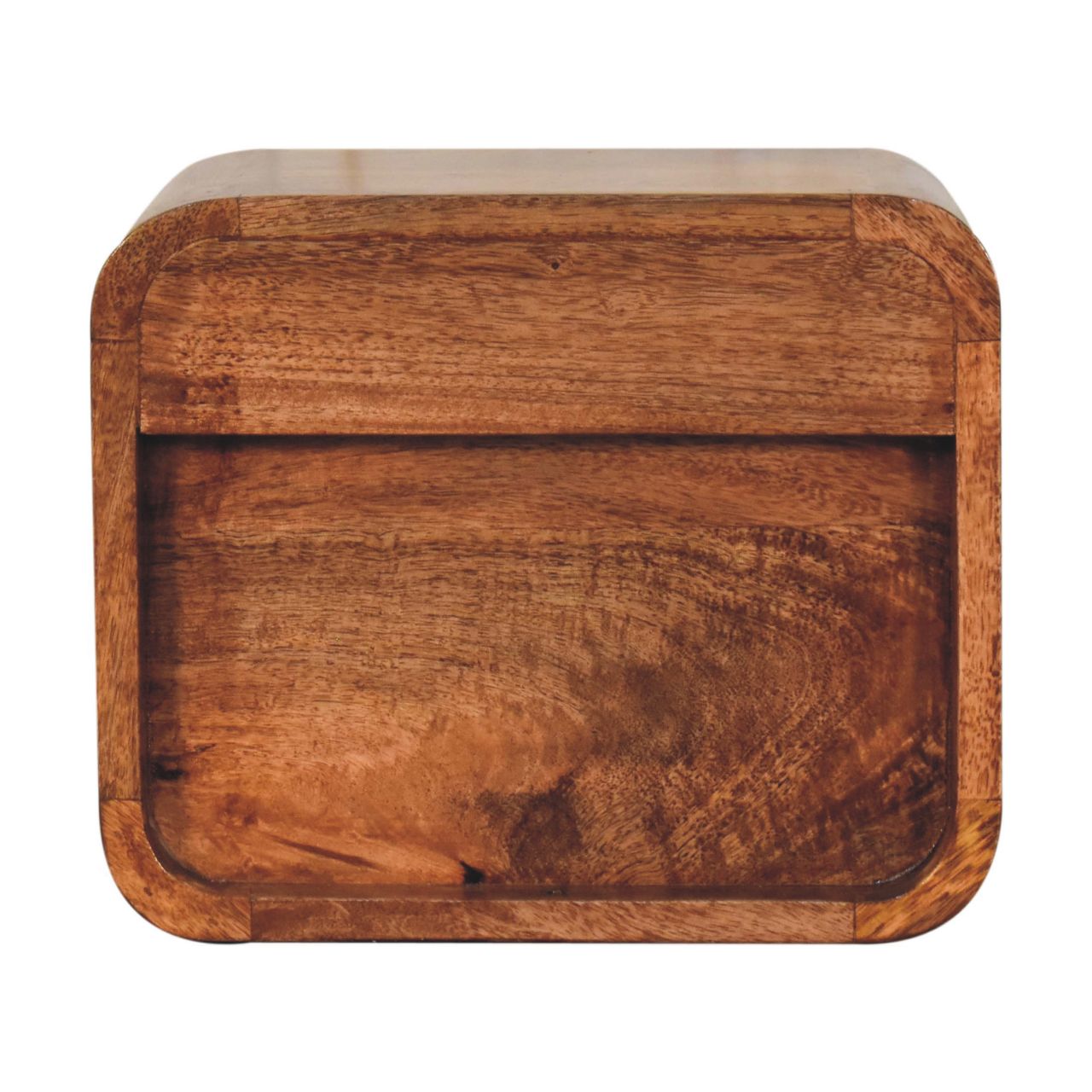 Mini Curved Honey Caramel Wall Mounted Bedside - Image 8