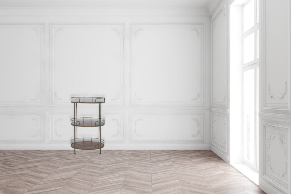 Industrial Round Butler Tray Table - Image 3