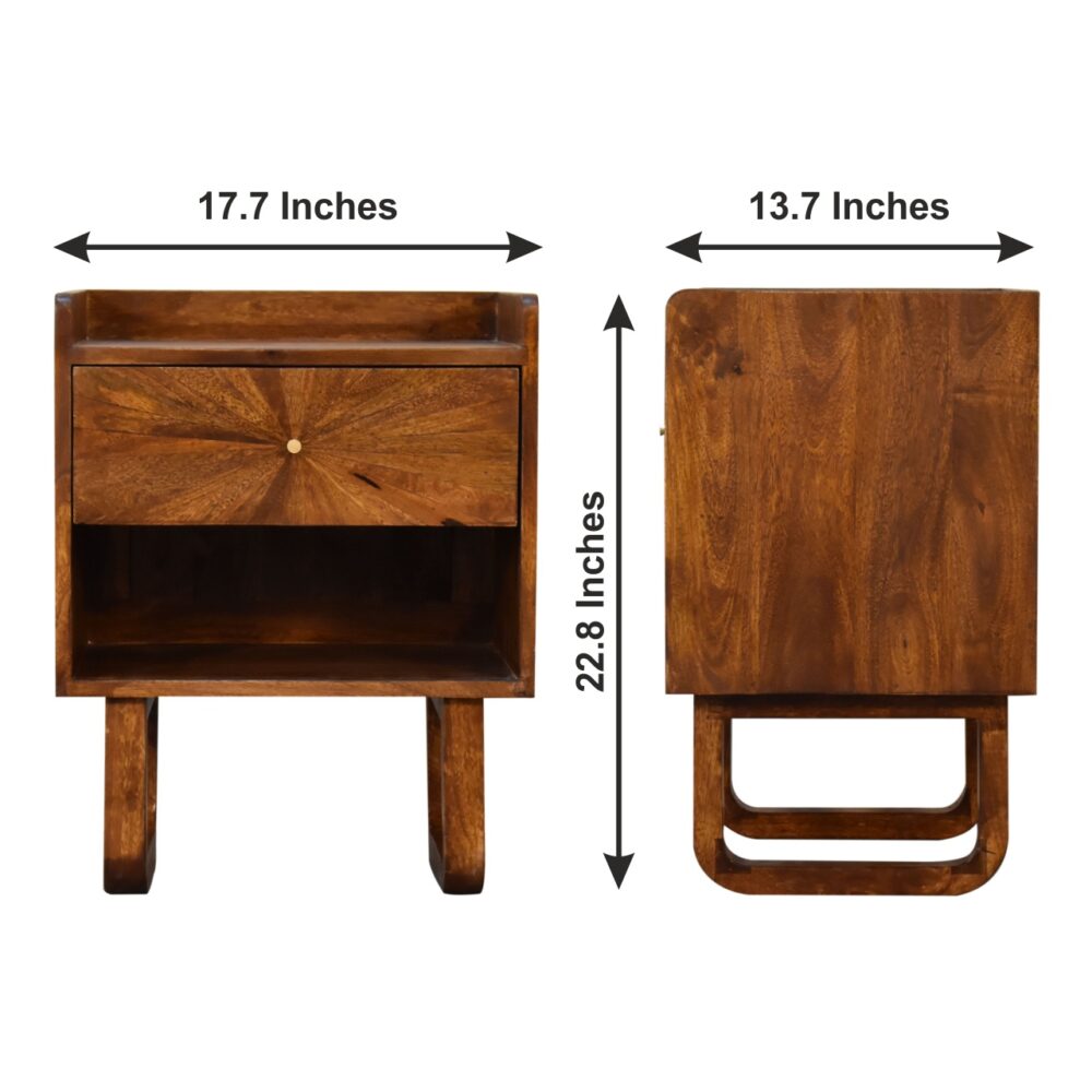 U-Chestnut Sunrise Open Nightstand - Image 22