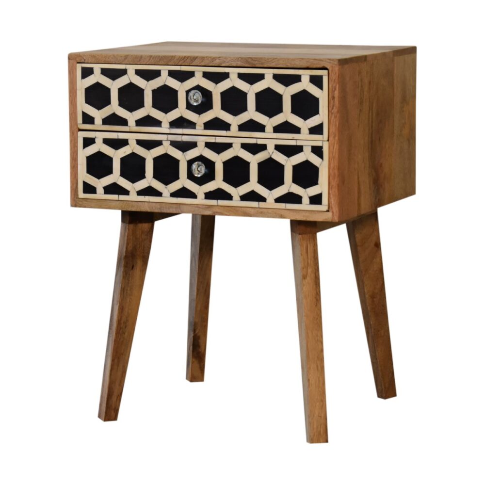 Bone Inlay Scandi nightstand - Image 7