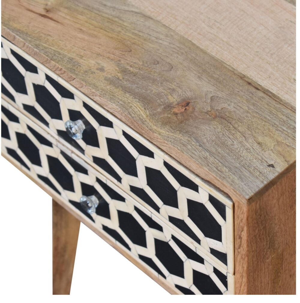 Bone Inlay Scandi nightstand - Image 10