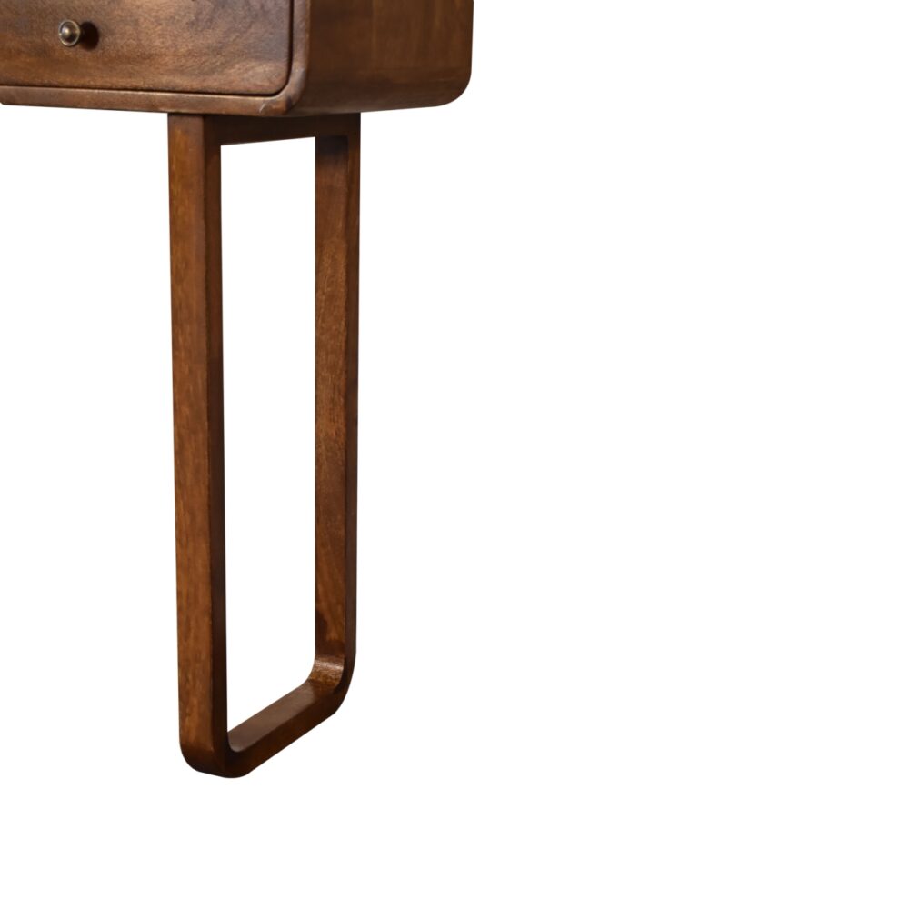 U-Curved Chestnut Console Table - Image 10