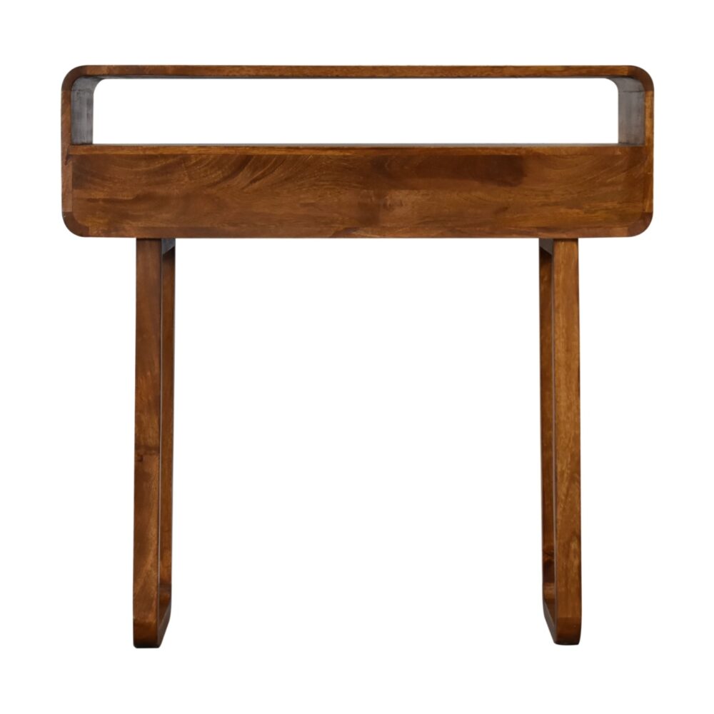 U-Curved Chestnut Console Table - Image 12