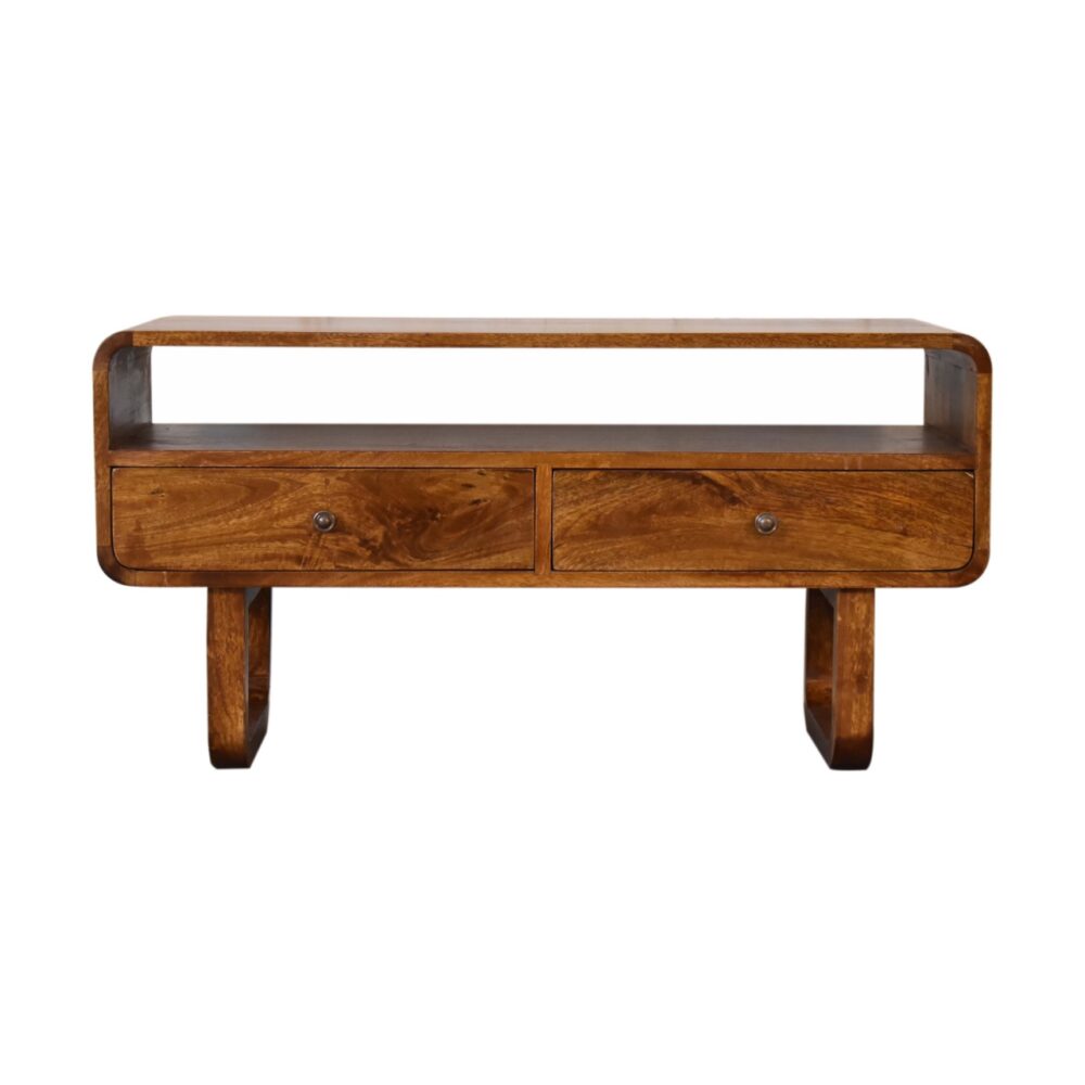U-Shape Curve Chestnut Media Unit - Image 13